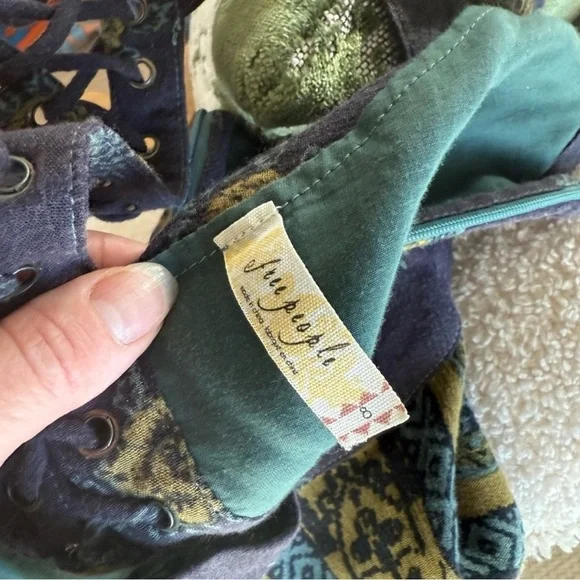 Free People Maxi Dress Sz. 8 Lace Up "You Made My Day" Cut Out Night Out Dress! - Picture 12 of 13